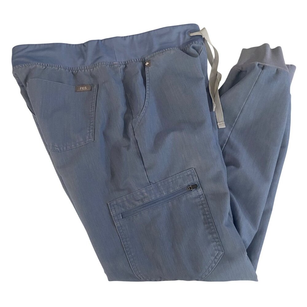Figs Zamora Jogger Scrub Pants‎ Womens Size S Blue Medical Nurse Hospital